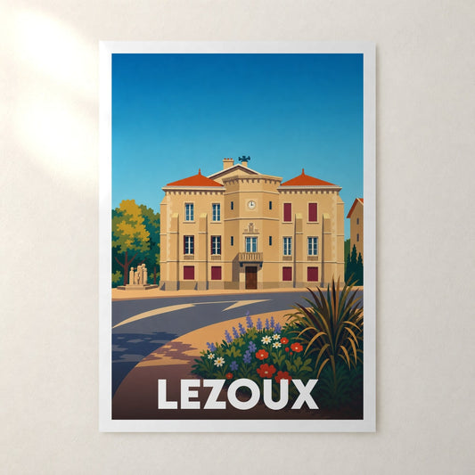 Affiche Lezoux – sans cadre, accrochée au mur