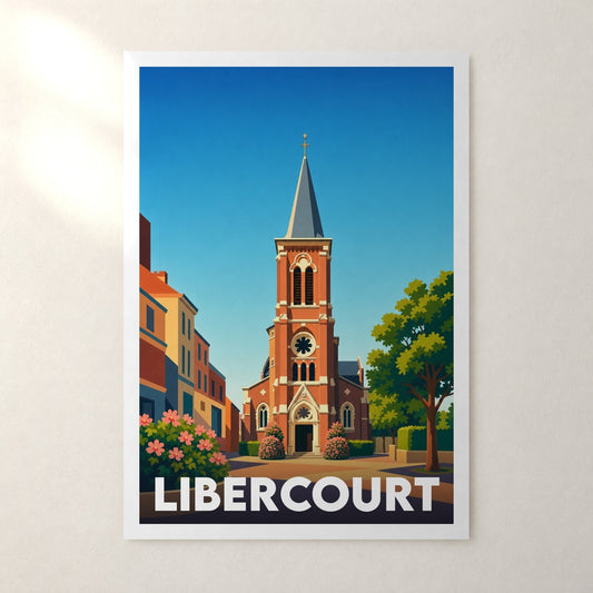 Affiche Libercourt – sans cadre, accrochée au mur
