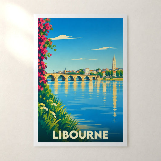 Affiche Libourne – sans cadre, accrochée au mur