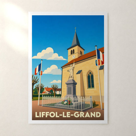 Affiche Liffol-le-Grand – sans cadre, accrochée au mur