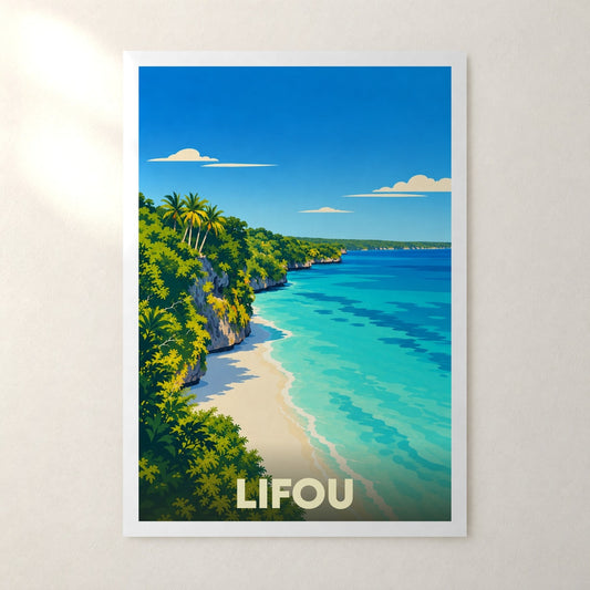 Affiche Lifou – sans cadre, accrochée au mur