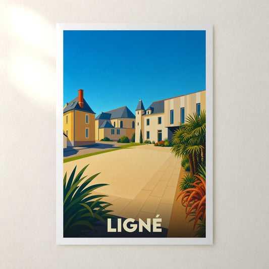 Affiche Ligné – sans cadre, accrochée au mur