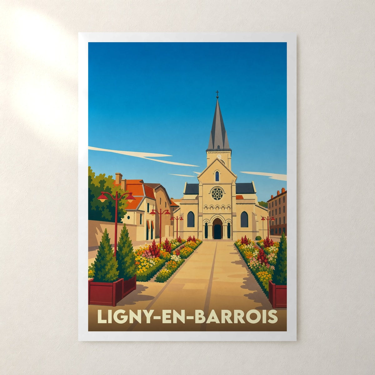 Affiche Ligny-en-Barrois – sans cadre, accrochée au mur