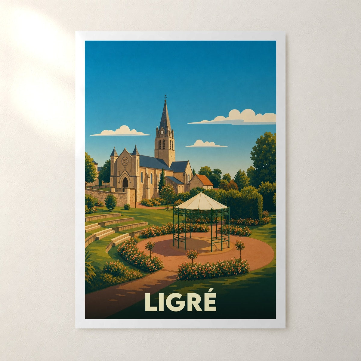 Affiche Ligré – sans cadre, accrochée au mur