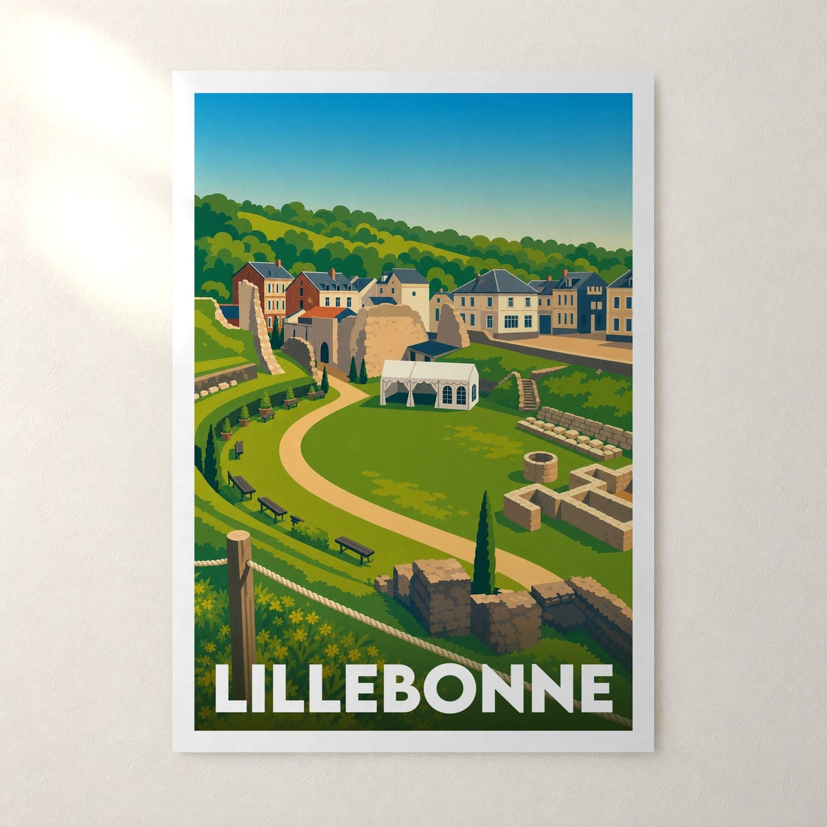 Affiche Lillebonne – sans cadre, accrochée au mur