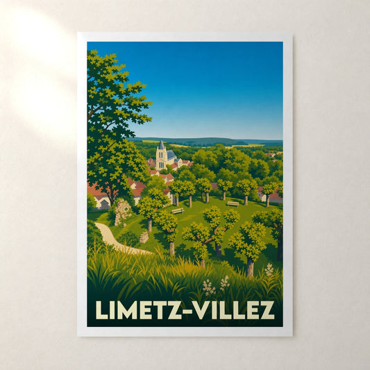 Affiche Limetz-Villez – sans cadre, accrochée au mur