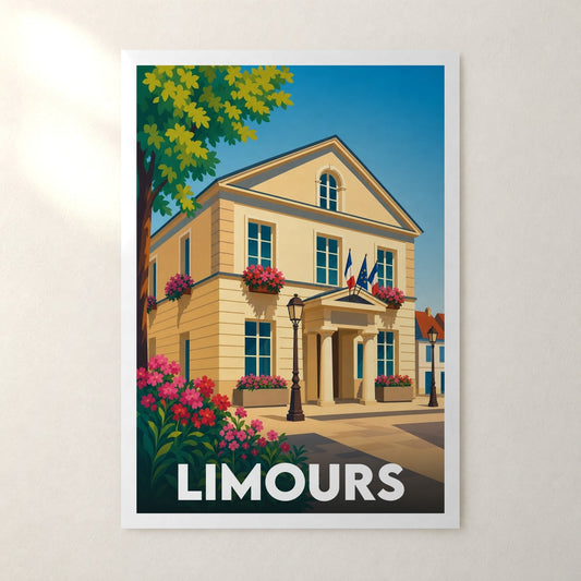 Affiche Limours – sans cadre, accrochée au mur