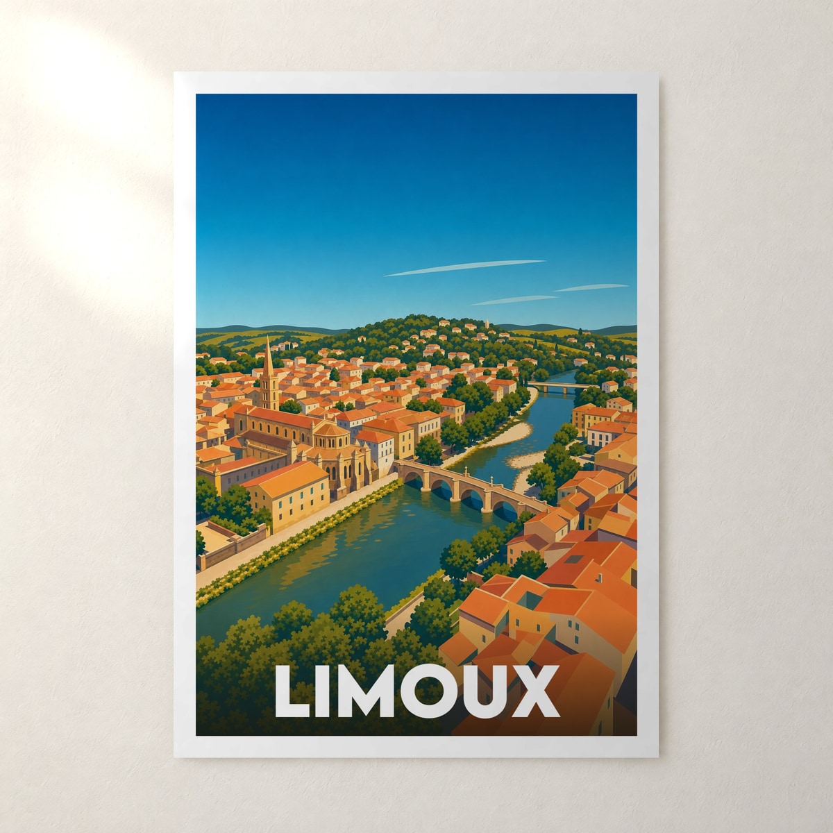 Affiche Limoux – sans cadre, accrochée au mur