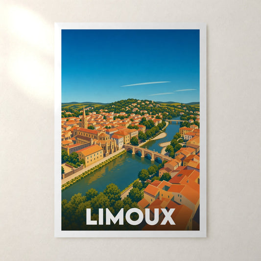 Affiche Limoux – sans cadre, accrochée au mur