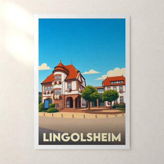 Affiche Lingolsheim – sans cadre, accrochée au mur