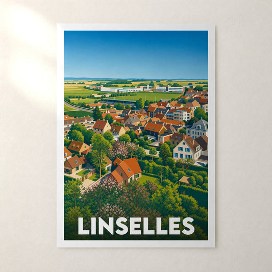 Affiche Linselles – sans cadre, accrochée au mur