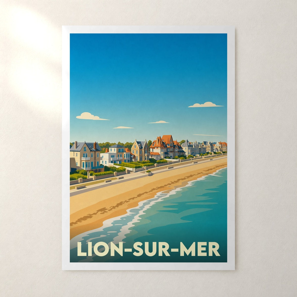 Affiche Lion-sur-Mer – sans cadre, accrochée au mur