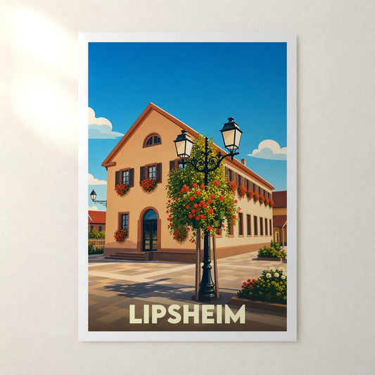 Affiche Lipsheim – sans cadre, accrochée au mur