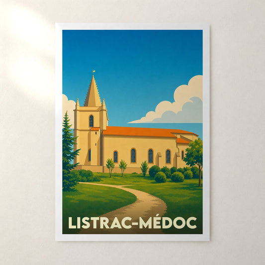 Affiche Listrac-Médoc – sans cadre, accrochée au mur