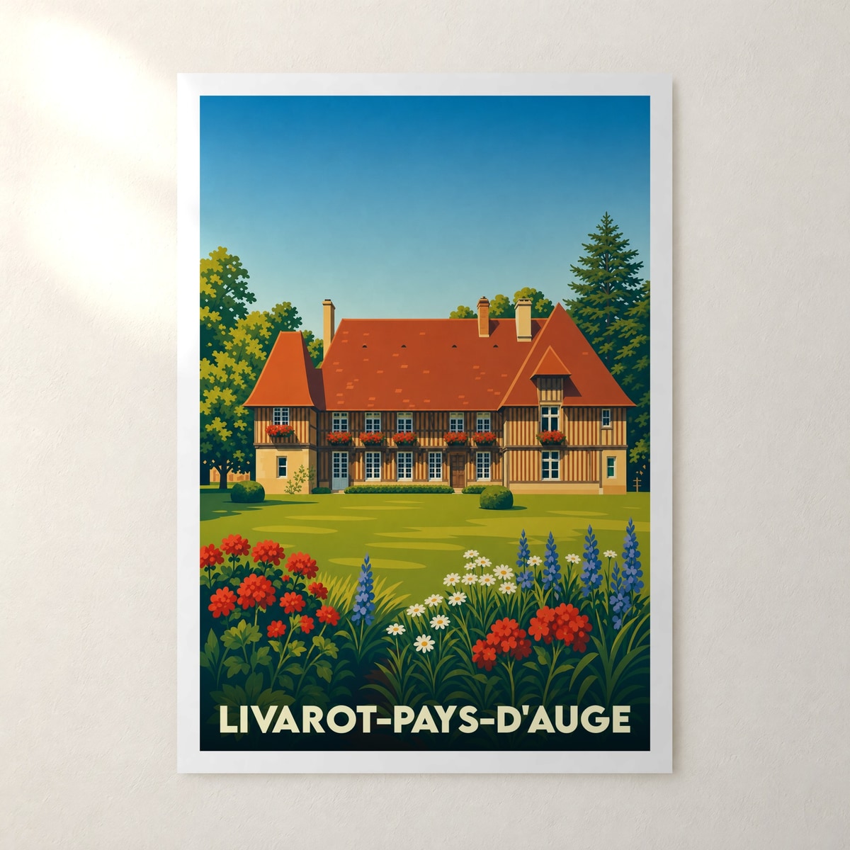 Affiche Livarot-Pays-d'Auge – sans cadre, accrochée au mur