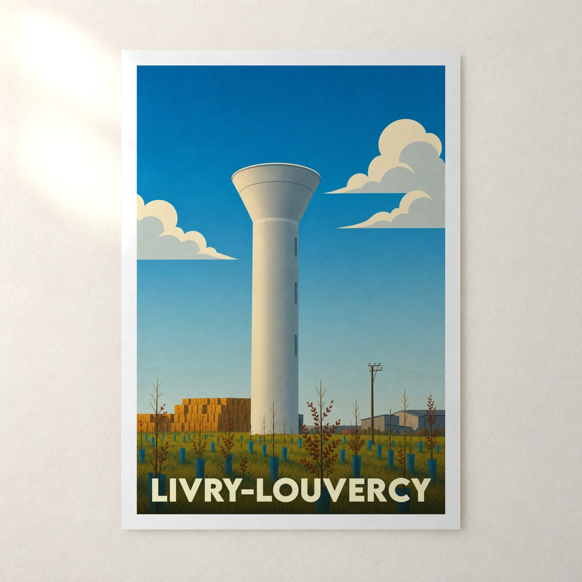 Affiche Livry-Louvercy – sans cadre, accrochée au mur