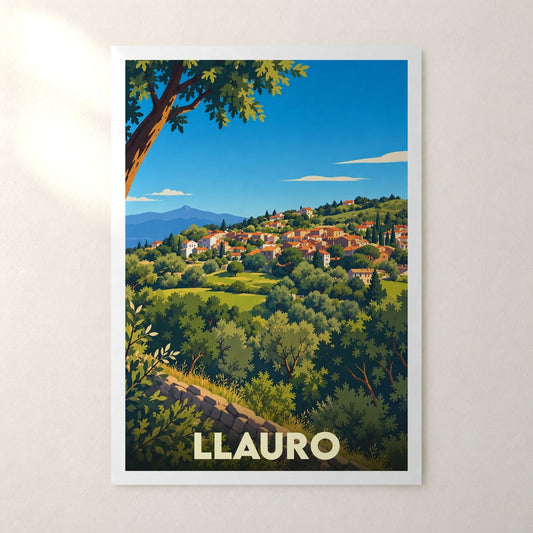 Affiche Llauro – sans cadre, accrochée au mur