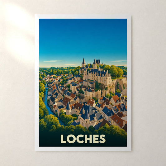 Affiche Loches – sans cadre, accrochée au mur