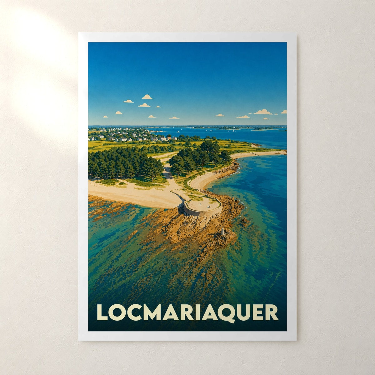 Affiche Locmariaquer – sans cadre, accrochée au mur