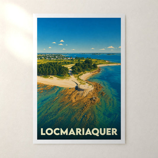Affiche Locmariaquer – sans cadre, accrochée au mur