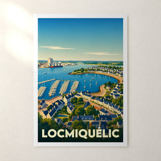 Affiche Locmiquélic – sans cadre, accrochée au mur