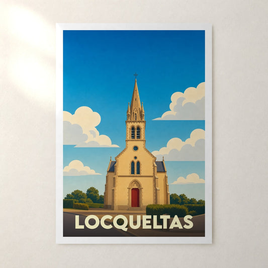 Affiche Locqueltas – sans cadre, accrochée au mur