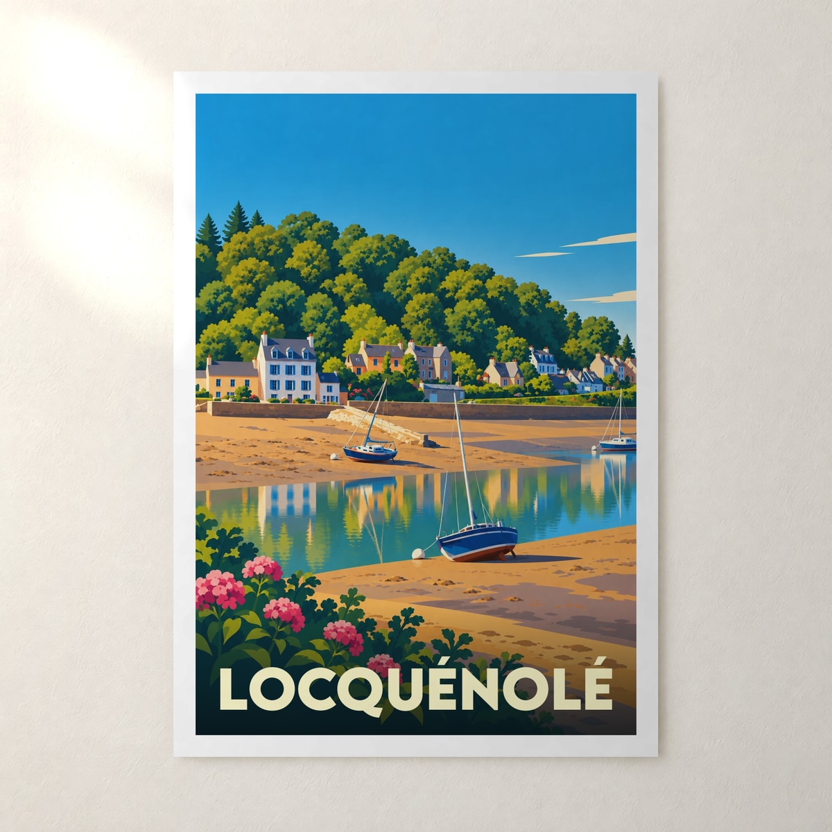 Affiche Locquénolé – sans cadre, accrochée au mur