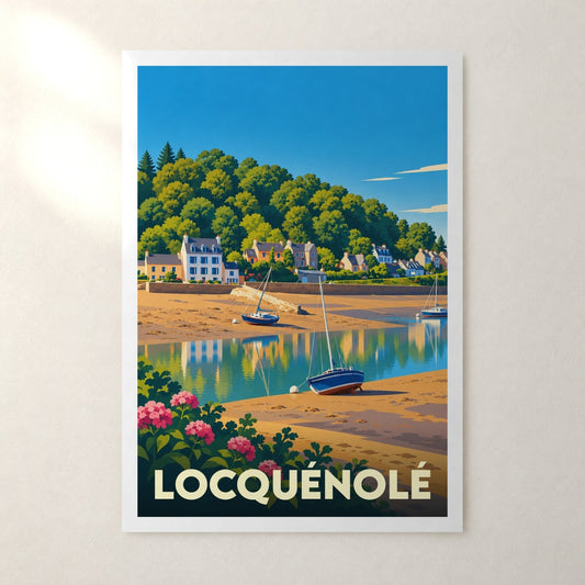 Affiche Locquénolé – sans cadre, accrochée au mur