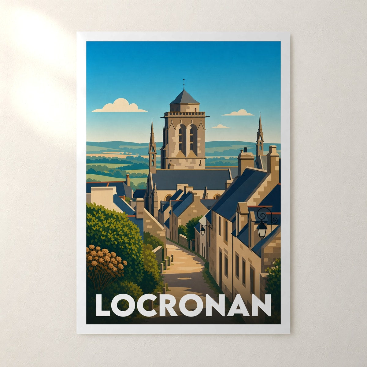 Affiche Locronan – sans cadre, accrochée au mur