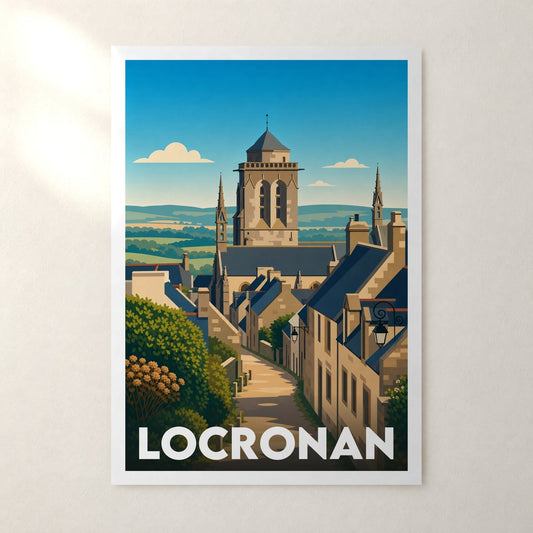 Affiche Locronan – sans cadre, accrochée au mur