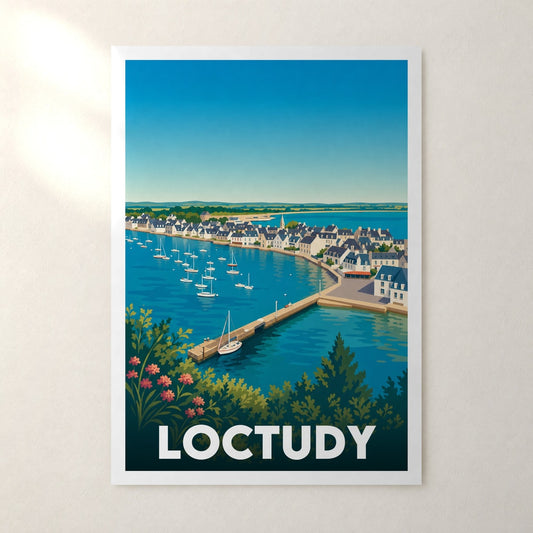 Affiche Loctudy – sans cadre, accrochée au mur