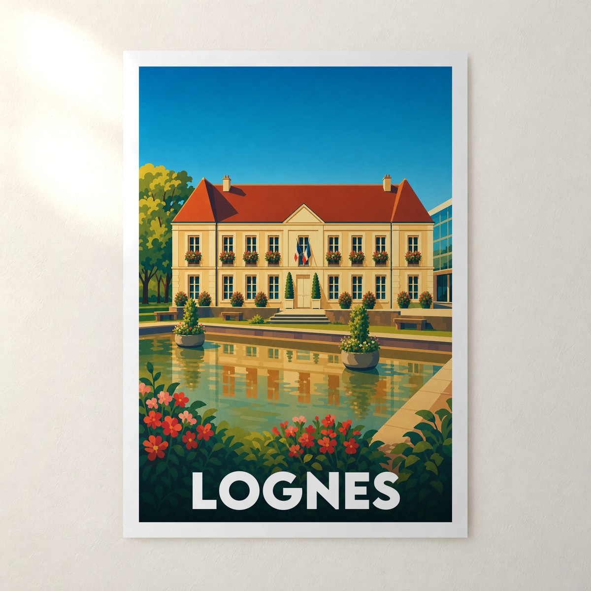 Affiche Lognes – sans cadre, accrochée au mur