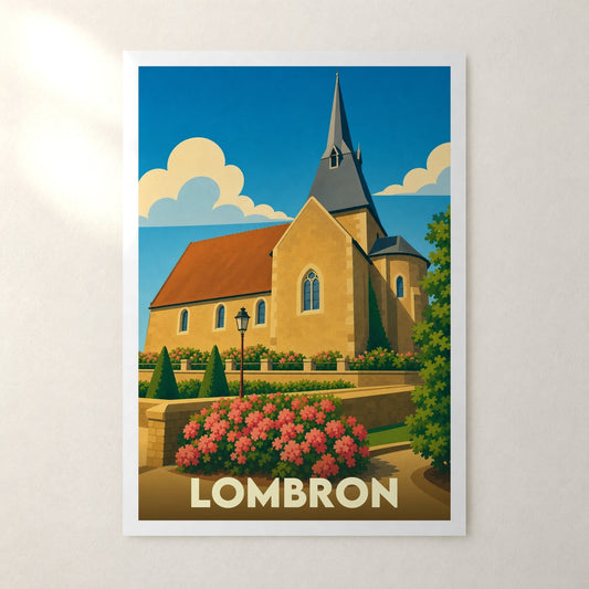 Affiche Lombron – sans cadre, accrochée au mur