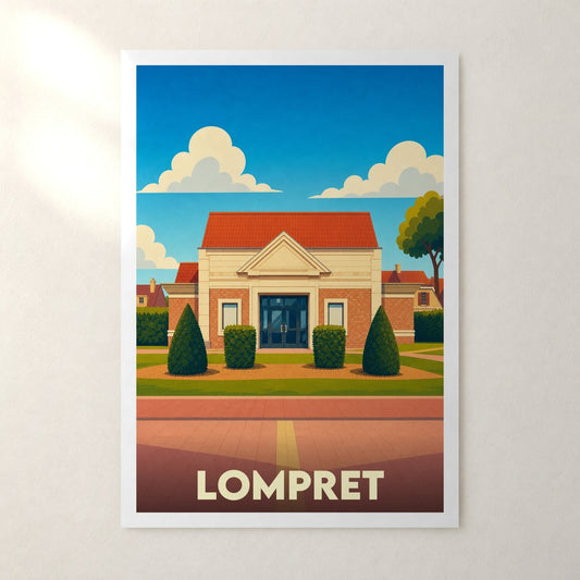 Affiche Lompret – sans cadre, accrochée au mur