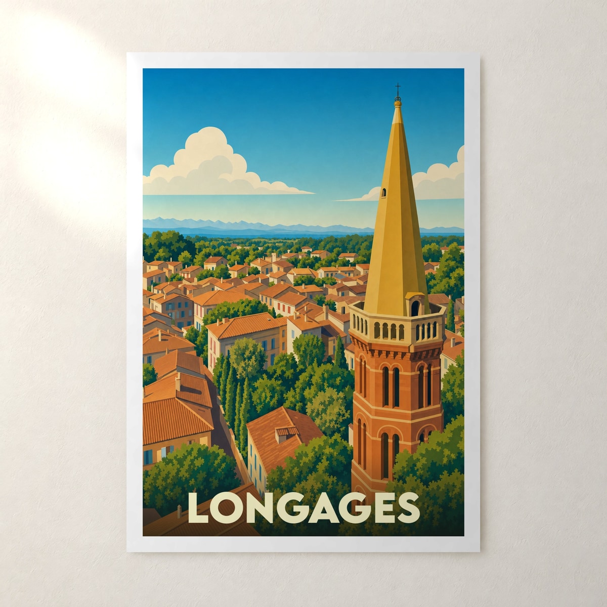 Affiche Longages – sans cadre, accrochée au mur