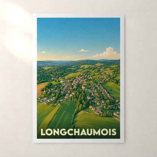 Affiche Longchaumois – sans cadre, accrochée au mur