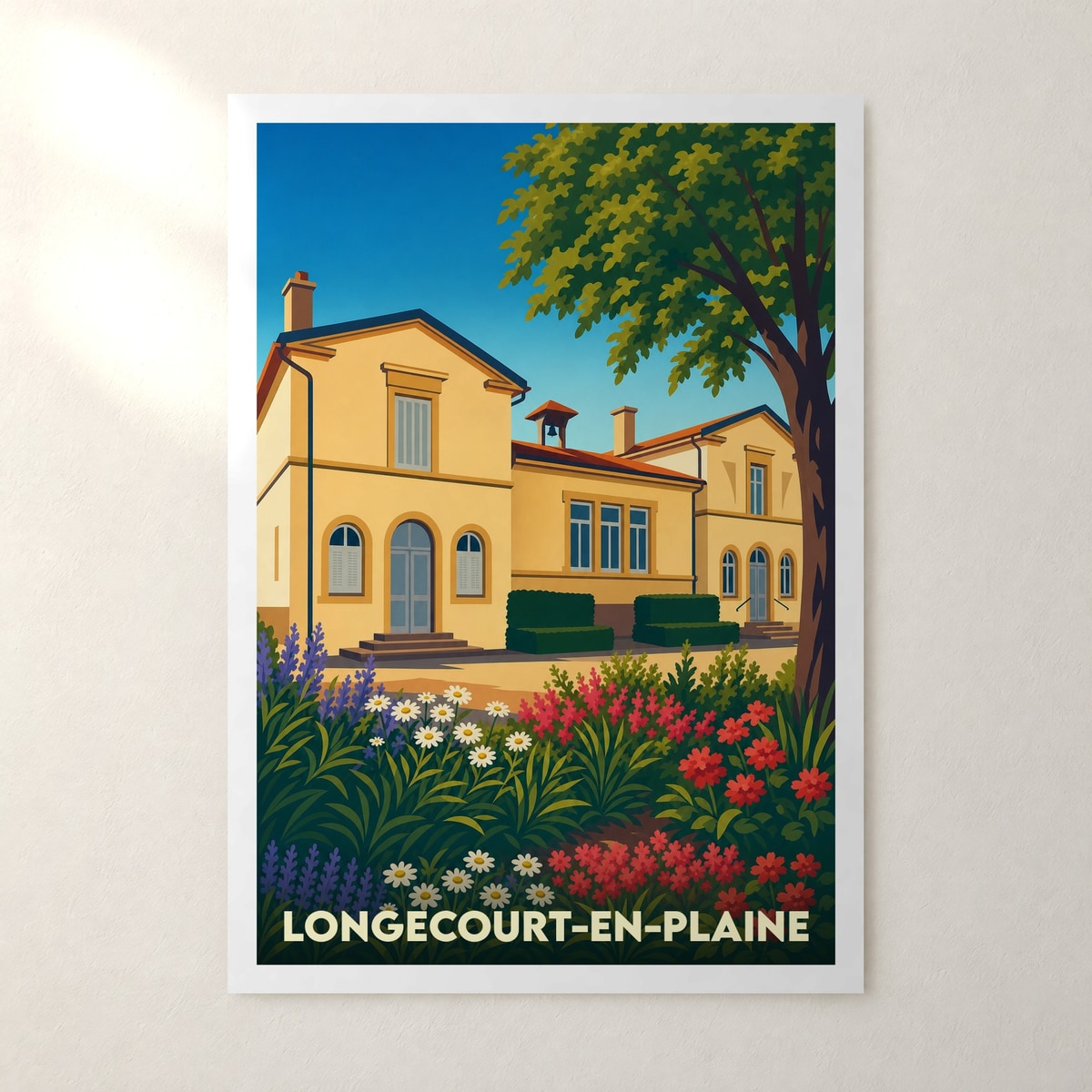 Affiche Longecourt-en-Plaine – sans cadre, accrochée au mur