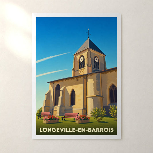 Affiche Longeville-en-Barrois – sans cadre, accrochée au mur