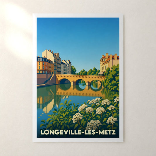 Affiche Longeville-lès-Metz – sans cadre, accrochée au mur