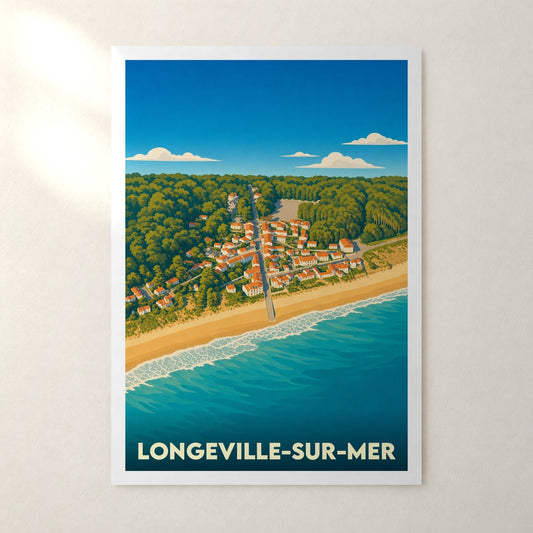Affiche Longeville-sur-Mer – sans cadre, accrochée au mur