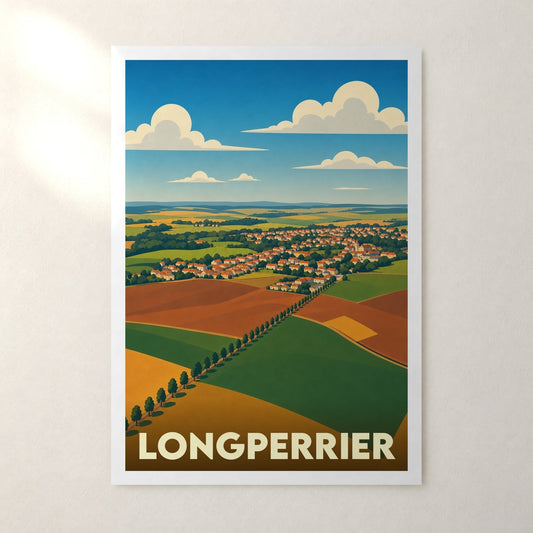 Affiche Longperrier – sans cadre, accrochée au mur