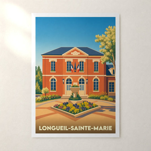 Affiche Longueil-Sainte-Marie – sans cadre, accrochée au mur
