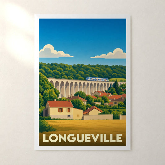 Affiche Longueville – sans cadre, accrochée au mur