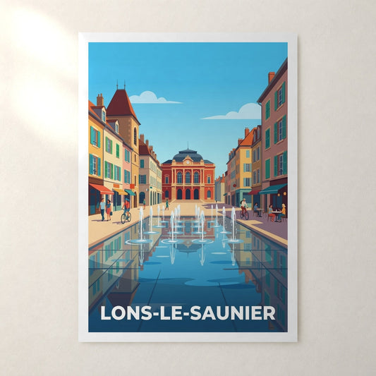 Affiche Lons-le-Saunier – sans cadre, accrochée au mur