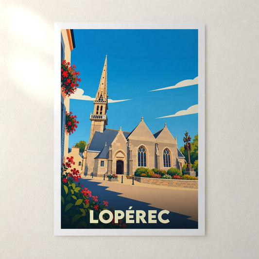 Affiche Lopérec – sans cadre, accrochée au mur