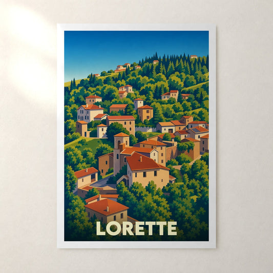 Affiche Lorette – sans cadre, accrochée au mur