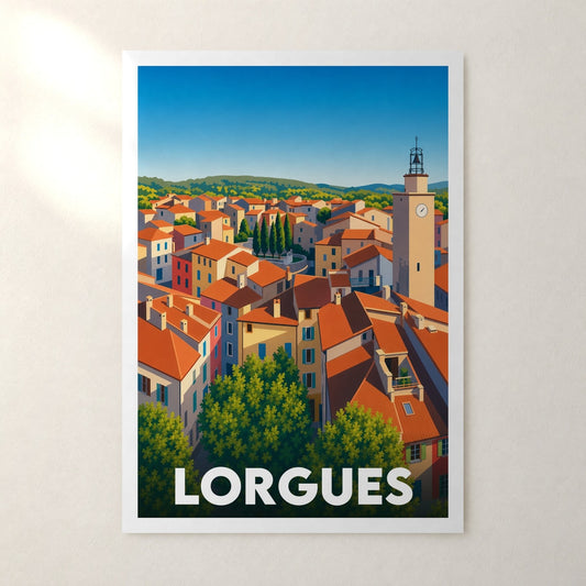Affiche Lorgues – sans cadre, accrochée au mur