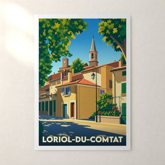 Affiche Loriol-du-Comtat – sans cadre, accrochée au mur