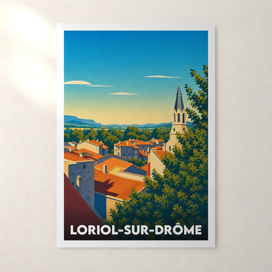 Affiche Loriol-sur-Drôme – sans cadre, accrochée au mur