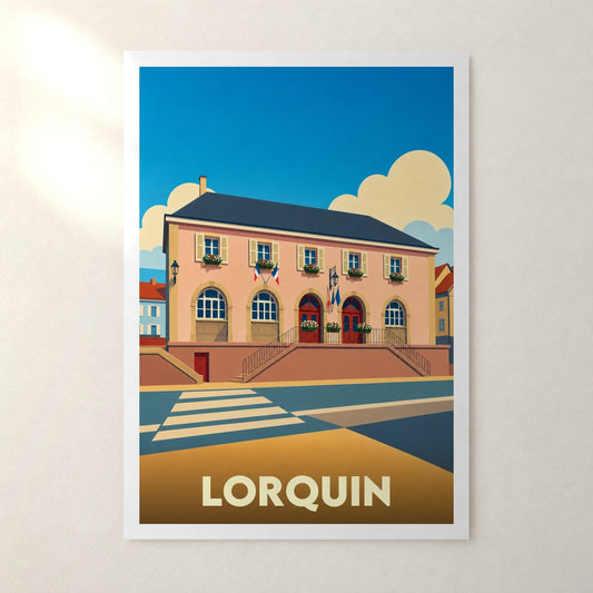 Affiche Lorquin – sans cadre, accrochée au mur